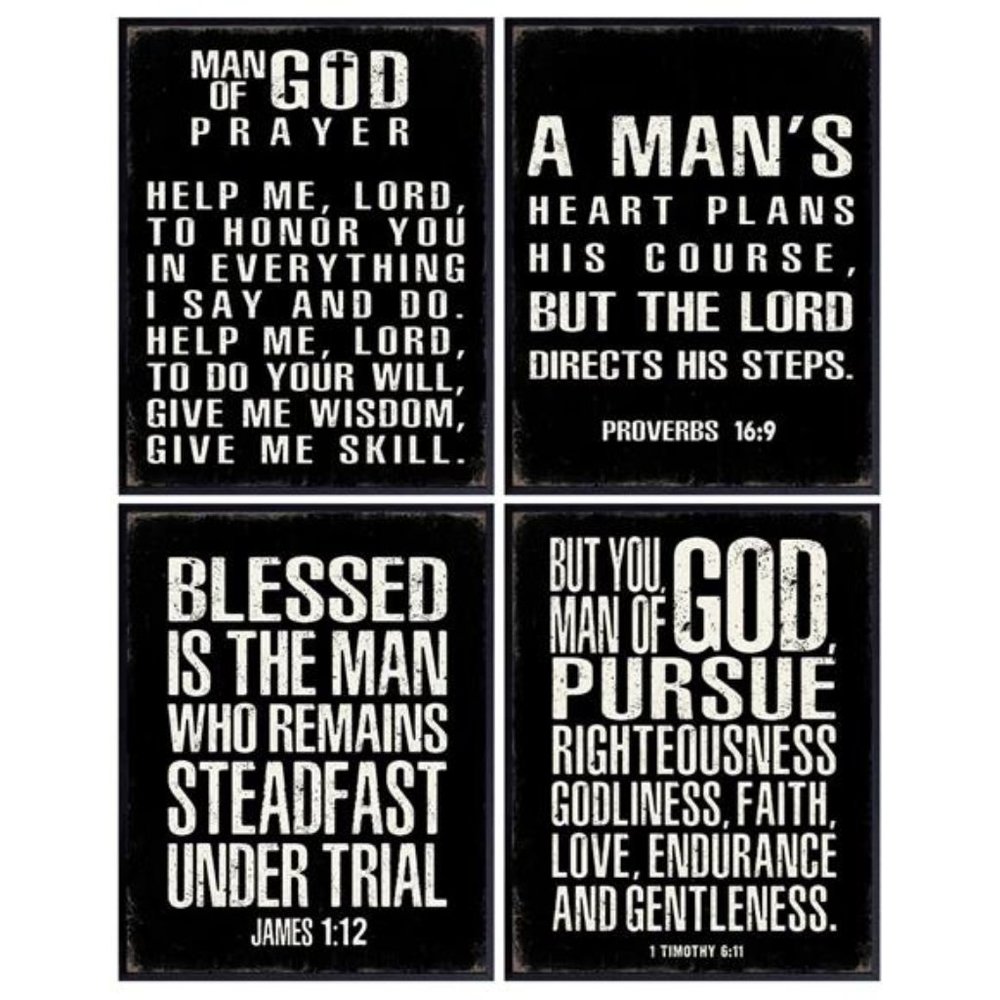 Religious Wall Art  - Motivational Quotes Scripture Wall Decor